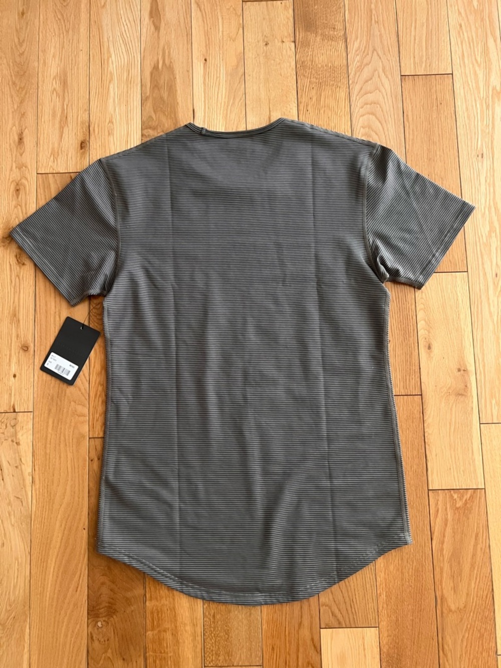 NEW Bylt Mens Drop Cut SS Lux Premium Basic Brown Striped Shirt Athletic Fit S - Picture 11 of 11